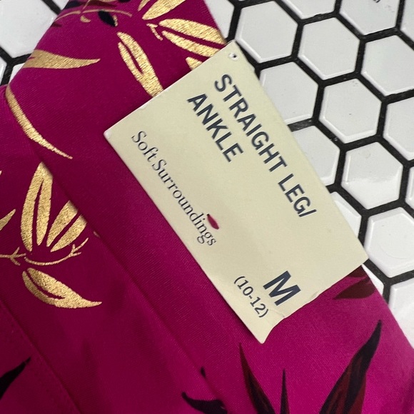 NWT soft surroundings straight leg ankle pants size medium - Picture 3 of 4